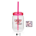 25 Oz. Mason Jar with Starlite Mints - Pink